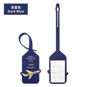 Etiqueta de equipaje ecológica de PVC engrosada de doble cara con estampado dorado Tarjeta de embarque de acero inoxidable prensado en caliente para aviones - Product Image 5