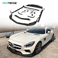Kit carrosserie complet en fibre de carbone Paktechz, lèvre avant, jupes latérales, diffuseur arrière, aileron arrière Ver 1 pour Mercedes Benz AMG GT GTS C190