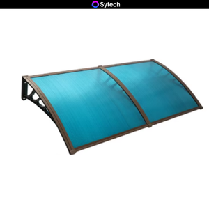 Auvent <span class=keywords><strong>transparent</strong></span> en PC, silencieux, imperméable, pare-soleil, à fixation murale, avec structure en acier et plastique, <span class=keywords><strong>pour</strong></span> balcon extérieur et fenêtre - Product Image 1