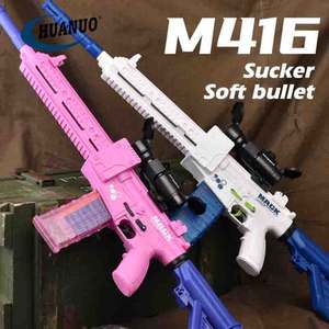 Venta caliente M416 Toy Air Kids Pistola eléctrica <span class=keywords><strong>Armas</strong></span> Máquina de tiro Pistola de balas blandas con <span class=keywords><strong>revista</strong></span> - Product Image 4