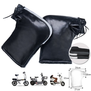 Guantes de Motocicleta Impermeables de Cuero PU <span class=keywords><strong>para</strong></span> Invierno, Cubre Manillares con Tira Reflectante <span class=keywords><strong>para</strong></span> Conducir - Product Image 3