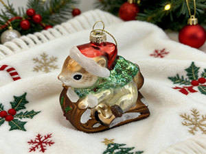 <strong>Glass</strong> Christmas Ornament Small Animals Creative Holiday Decorations Painted <strong>Glass</strong> <strong>Tree</strong> Hanging Ornaments Gifts Decorations - Product Image 3