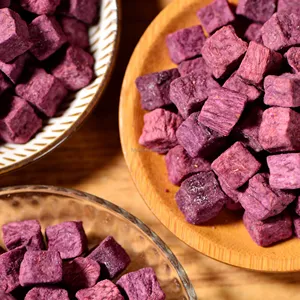 Dés de <span class=keywords><strong>patate</strong></span> douce violette lyophilisés à faible MOQ, naturels, sans sucre, granulés de <span class=keywords><strong>patate</strong></span> douce violette FD pour additif alimentaire - Product Image 4