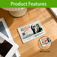 Porte-carte SIM personnalisé en PVC, étui publicitaire en plastique pour carte SIM, pochette pour carte SIM avec logo imprimé