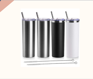 แก้วน้ำสแตนเลสสองชั้นขนาด 20 ออนซ์ พร้อมหลอดและแปรงล้างขวด ขายส่งแบบ OEM ปลอดสาร BPA - Product Image 1