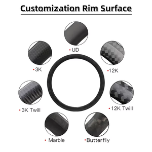 RUJIXU, suministro directo de fábrica, 700C, 25mm de ancho, 38/50/60/88mm de profundidad, llanta de carbono UD 3K V, freno de disco, llanta de <span class=keywords><strong>bicicleta</strong></span> de carretera - Product Image 4