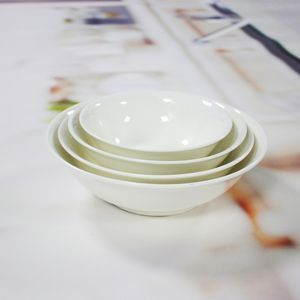 Cheap <span class=keywords><strong>Super</strong></span> White Porcelain Ceramic Rice Salad Bowl 6/7/<span class=keywords><strong>8</strong></span>/9/10 inch for Restaurant Hotel - Product Image 3
