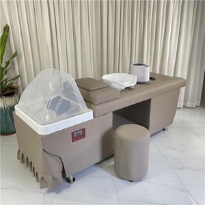 Fauteuil de lavage capillaire professionnel Kisen avec massage, lit de shampoing spa, thérapie aquatique pour la tête et vapeur intégrée - Product Image 4