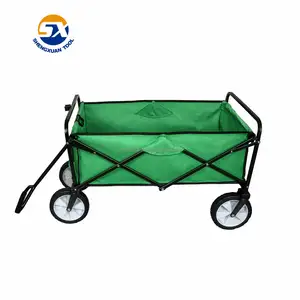 Beach Wagon Utility Outdoor Camping Beach Cart Collapsible Folding Utility Cart Wagon With All-Terrain Wheels