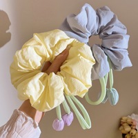 Chouchous surdimensionnés en forme de tulipe faits à la main, élastiques à cheveux doux pour femmes et filles, accessoires capillaires en ruban de tissu, bandeaux élastiques