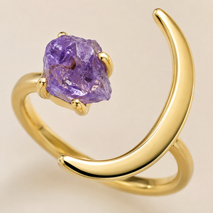 Anillo Abierto Luna y Estrella para Mujer, Anillo de Moda, Ajustable, Accesorio para el Dedo, Diseño Minimalista - Product Image 5