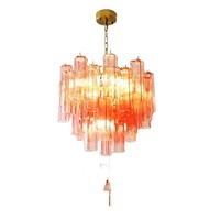 Lustre de luxe vintage français pour salon salle à manger escalier duplex chambre principale italien Murano Villa Style AC pour hôtels