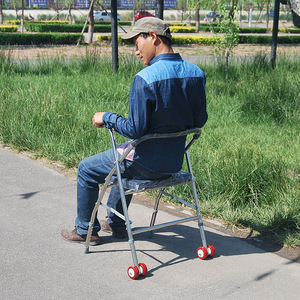 Déambulateur pliant à roulettes Jiaxin, cadre en aluminium de 3 kg avec support en tissu pour personnes âgées, utilisation en extérieur - Product Image 4