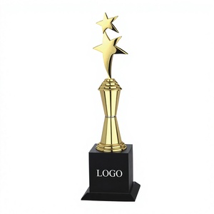 Trofeo Deportivo Metálico de Alta Demanda con Diseño Único, Logotipo Personalizado, Grabado, Portátil, con Temática de Estrellas Competitivas - Product Image 1