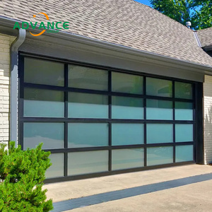 <span class=keywords><strong>Porte</strong></span> <span class=keywords><strong>de</strong></span> <span class=keywords><strong>garage</strong></span> en verre en aluminium automatique moderne <span class=keywords><strong>de</strong></span> qualité supérieure avec panneaux solides, fonctionnement motorisé en douceur - Product Image 6