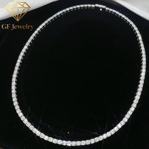 Collar de Lujo con Diamantes Cultivados en Laboratorio, Tipo Pavé Completo, Redondos, 20 Puntas, CVD, 14K, Joyería Fina para Uso Diario - Product Image 3