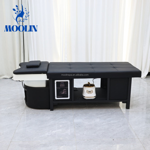 MOOLIN Poltrona Professionale per Lavaggio Capelli da Salone di Bellezza, Colore Personalizzabile, Lettino Massaggio Thai, Pelle PU, Terapia Acquatica Leggera - Product Image 2