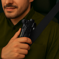 Lampe de travail d'urgence portable pour véhicule avec batterie 3000 mAh, chargement Type C, base magnétique et lampe torche