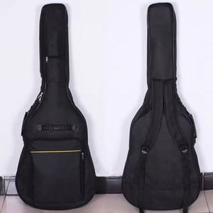 Sac à dos pour guitare de 41 pouces, sacs imperméables, en nylon Oxford résistant aux déchirures, double sangle rembourrée, étui noir pour guitare, sacs à dos pour guitares - Product Image 4