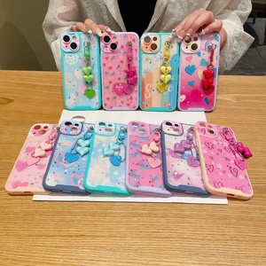 Funda para <span class=keywords><strong>iPhone</strong></span> 16 15 14 Pro Max - Carcasa con Cordón de Corazón Lindo - Protector de Silicona Antigolpes - Product Image 2