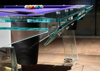 Table de billard commerciale standard de 9 pieds en verre trempé écologique et durable ; Table de billard de luxe pour villa, intérieur/extérieur