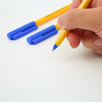 Stylo bille simple Bonvada, largeur d'écriture 1,0 mm, en plastique, économique, pour bureau et école, logo personnalisé, encre multicolore, impression numérique