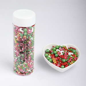 Новое поступление, съедобные смешанные посыпанные сахарным жемчугом, украшения для выпечки, ингредиенты для украшения рождественского печенья, торта - Product Image 4