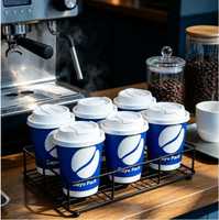 Gobelets à café en carton kraft à double paroi, écologiques, recyclables, biodégradables, de qualité alimentaire, pour emporter, avec couvercle, logo personnalisé