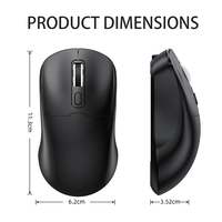 Mouse Gaming Nirkabel BT Laris Manis, Pelacakan Laser, Desain Ergonomis, 800/1000/1200 DPI, 3 Kecepatan Dapat Disesuaikan, Dual-mode, Portabel