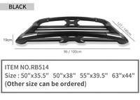 Barres transversales de toit en aluminium JINHUIJU 4x4, noires et argentées, capacité 100 kg pour SUV