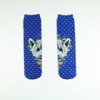 Chaussettes blanches à sublimation Chaussettes jeunes à sublimation vierge Chaussettes en polyester de sport à sublimation vierge