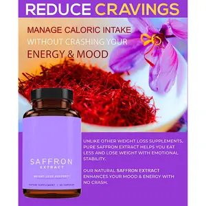Saffron vente en gros, meilleur prix, 100% pur, extrait de safran, Cpasules, supplément, anti-haleine, perte de poids, pour femmes et hommes