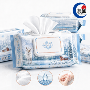 Lingettes pour bébé scandinaves d'<span class=keywords><strong>hiver</strong></span>, sans alcool, non parfumées, douces, épaisses, hypoallergéniques, avec motif perlé - Product Image 1