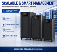 Çevrimiçi UPS 30/40/50/60/80KVA 3 Fazlı 5 İnç Dokunmatik Ekranlı UPS Kurşun Asitli 192V 3 Giriş-3 Çıkışlı Kule Tipi Veri Merkezi İçin UPS