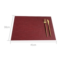 Napperons résistants à la chaleur napperons antidérapants pour Table à manger lavable Durable vinyle tissé napperon PVC ensembles de tapis de Table