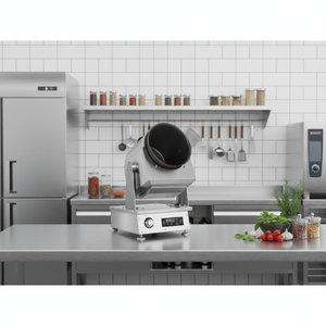 Cuisinière à <span class=keywords><strong>riz</strong></span> rotative commerciale QS, machine à faire sauter automatique intelligente, wok 220V pour restaurant - Product Image 1