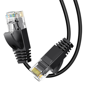 Câble de raccordement réseau Ethernet OEM CM Slim 1m 2m 3m Cat5e Cat6 Cat7 en cuivre nu RJ45 ROHS 8P8C noir - Product Image 1