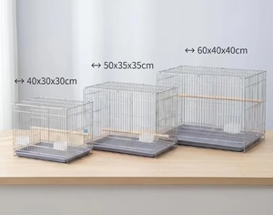 Jaula Plegable Moderna para Pájaros, 60x43x41cm, Marco de Hierro, Bandeja de Plástico Resistente al Agua, Ecológica, Capacidad de 50 lb, Caja para Agapornis - Product Image 3
