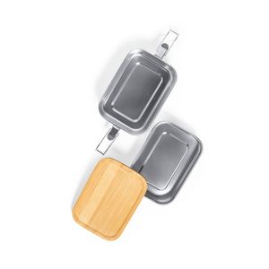 Wholesale Portable 940ml Stainless Steel Lunch Box Eco-friendly <b>Bamboo</b> Lid UV Printed Heatable Food <b>Container</b> for Office Home - Product Image 3