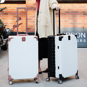 กระเป๋าเดินทางโครงอะลูมิเนียมสีโรสโกลด์ 24 นิ้ว ล้อหมุนได้ ทนทาน สำหรับผู้หญิง สีพื้น ล็อคได้ - Product Image 5