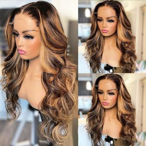 Peluca de Encaje Frontal para Mujer, con Parte Media, Ondas Grandes, Cabello Largo y Rizado, Voluminoso, Natural, Cobertura Completa, Marrón/Rubio, 20-32 Pulgadas - Product Image 2