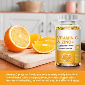 Vitamin C dengan Zinc <span class=keywords><strong>Softgel</strong></span> Label Pribadi Laris Manis untuk Kesehatan Imun Dewasa <span class=keywords><strong>Multivitamin</strong></span> Kapsul Lunak - Product Image 3