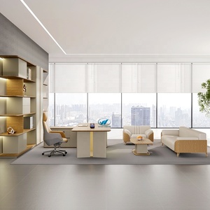 <span class=keywords><strong>Bureau</strong></span> de direction atmosphérique élégant de plusieurs tailles en option avec lumières avec mobilier de <span class=keywords><strong>bureau</strong></span> de patron de luxe moderne et léger - Product Image 5