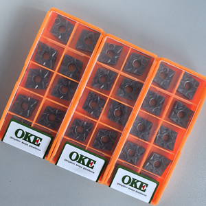 เม็ดมีดคาร์ไบด์ทังสเตน CNMG120404-MF OP1315 แบบสี่เหลี่ยมจตุรัส สำหรับเม็ดมีดคาร์ไบด์ OKE จำนวน 10 ชิ้น ผลิตในจีน เครื่องมือตัด - Product Image 5