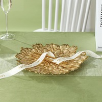 Assiettes en verre irrégulières, décorations de mariage, série feuille de maïs à bordure dorée de luxe, personnalisées, roses, écologiques, sans danger pour les aliments, transparentes, perlées