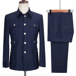 <span class=keywords><strong>Traje</strong></span> <span class=keywords><strong>de</strong></span> <span class=keywords><strong>hombre</strong></span>, 2 piezas, ropa africana, estilo <span class=keywords><strong>de</strong></span> trabajo, <span class=keywords><strong>traje</strong></span> sencillo <span class=keywords><strong>para</strong></span> <span class=keywords><strong>hombre</strong></span>, <span class=keywords><strong>traje</strong></span> ajustado con cuello levantado, <span class=keywords><strong>Safari</strong></span> - Product Image 2