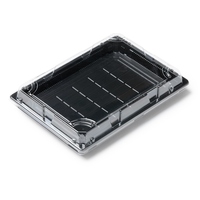 Wegwerp ecologische PLA plastic compartimentenbak voor supermarkt en feestgebruik - 6 inch formaat voor groenten, fruit, vlees & sushi