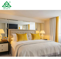 Fabricante personalizado de lujo de 5 estrellas Hotel dormitorio conjuntos de muebles Hotel Dubai apartamento habitación de invitados King camas redondas proveedor