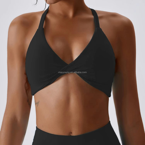 MAYYOUNG Sujetador deportivo de secado rápido para mujer, Top de entrenamiento de Yoga ligero para gimnasio, correr al aire libre, ropa de Fitness transpirable de talla grande - Product Image 4