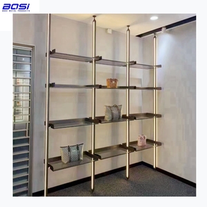 핫 세일 사용자 정의 크기 알루미늄 선반 호텔 및 레스토랑 현대 가정 장식 금속 유리 - Product Image 4